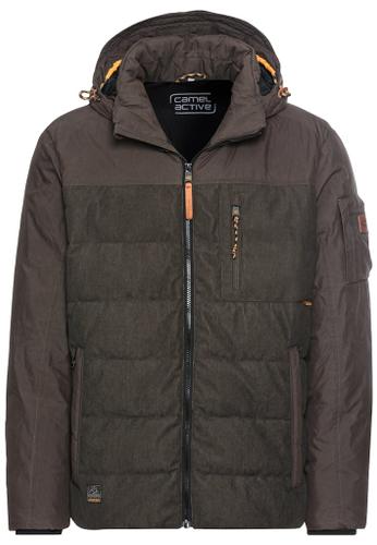 Quilted blouson with detachable hood