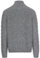 Knit sweater with troyer collar