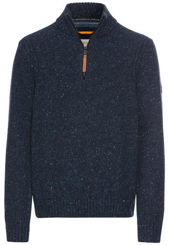 Troyer sweater made from a wool mix