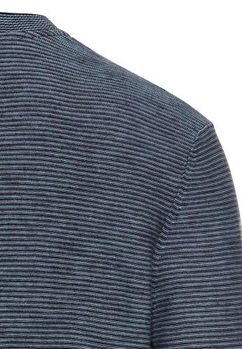 Henley long-sleeve shirt made from a cotton blend