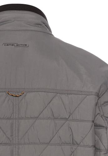 Quilted blouson with stand-up collar