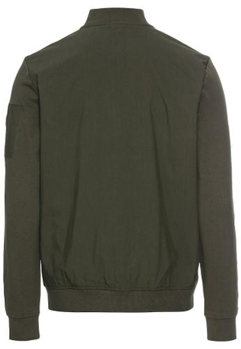 Sweatjacke mit Bomberkragen Grün L