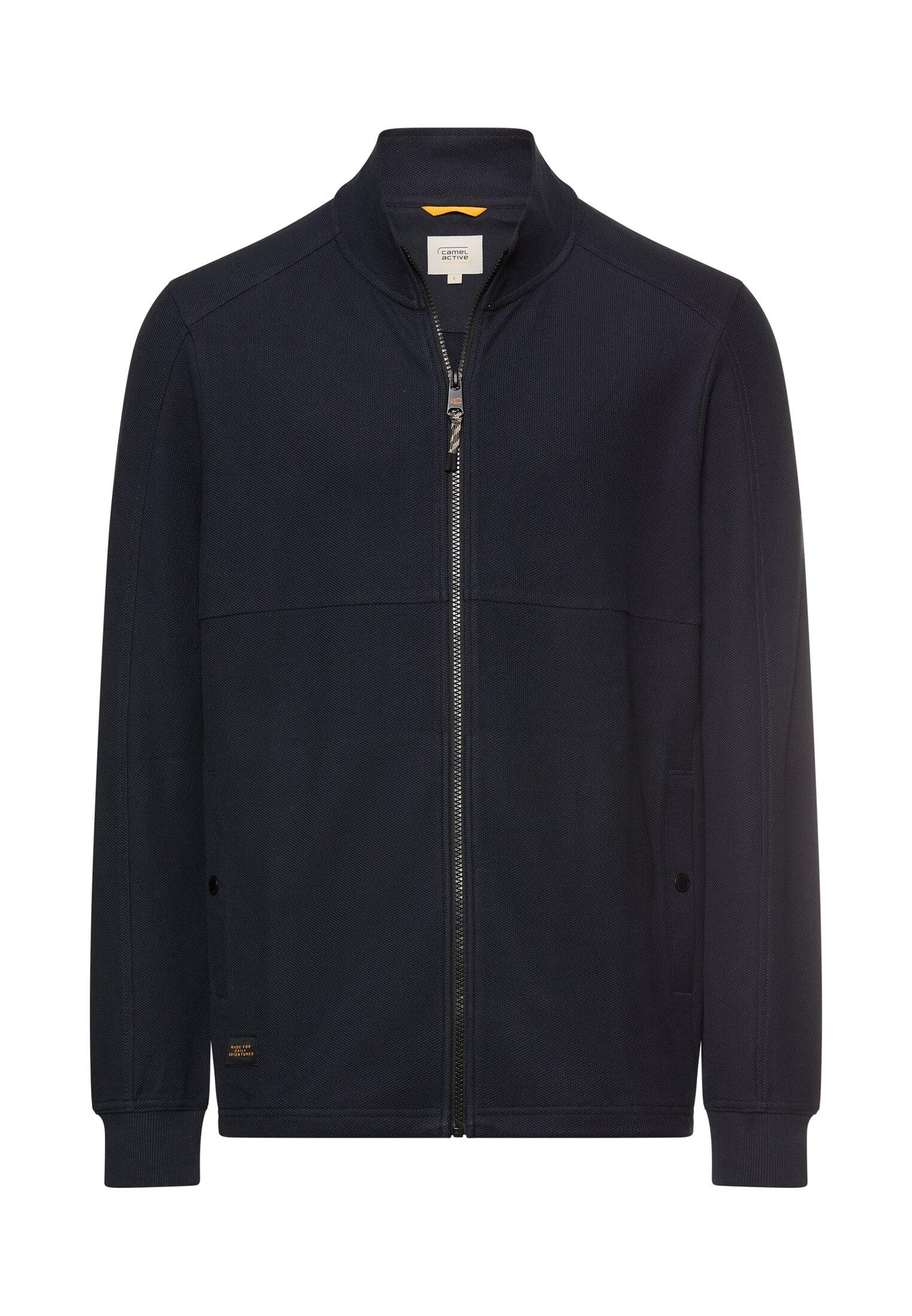 Sweatjacke mit verstellbarem Tunnelzug XXL Regular Fit - Dark Navy