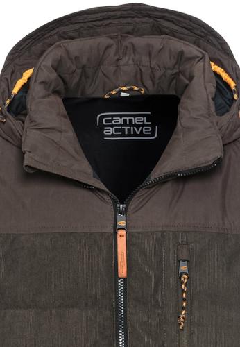 Quilted blouson with detachable hood