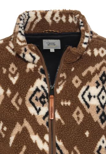 Fleece jacket with stand-up collar