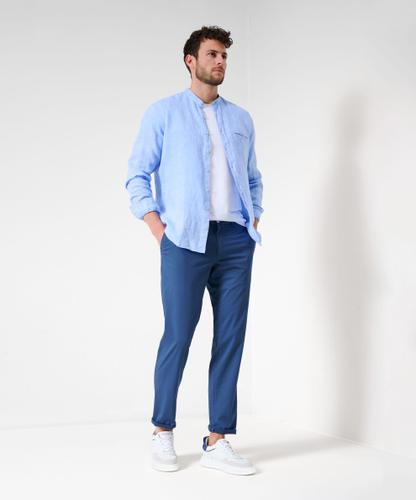 Style Fabio 48/32 Flatfronthose, Herrenhose, Französische Taschen, Paspelgesäßtaschen, Zusätzliche Coinpocket, Verdeckter Reißverschluss, Bund mit Zierband, Modern Fit, Normale Leibhöhe, Schlanke Silhouette, Normale Fußweite - Cove