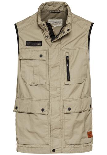 Outdoor bodywarmer met opstaande kraag