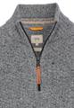 Knit sweater with troyer collar