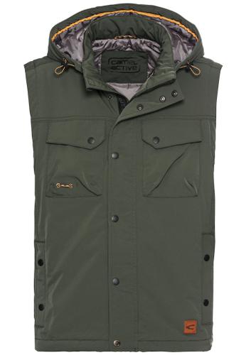 Outdoor vest with removable hood