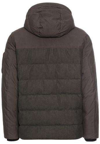 Quilted blouson with detachable hood