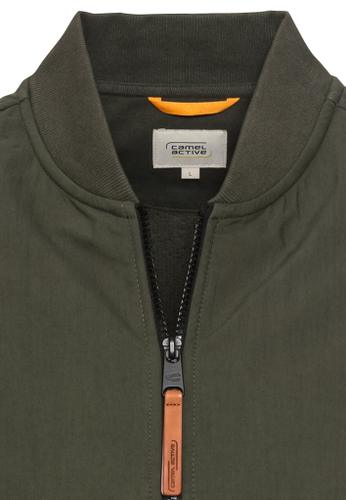 Sweatjacke mit Bomberkragen Grün 3XL