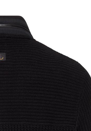 Strickjacke mit einrollbarer Kapuze L Regular Fit - Asphalt