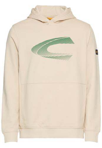 Hoodie aus Baumwollmix Beige M