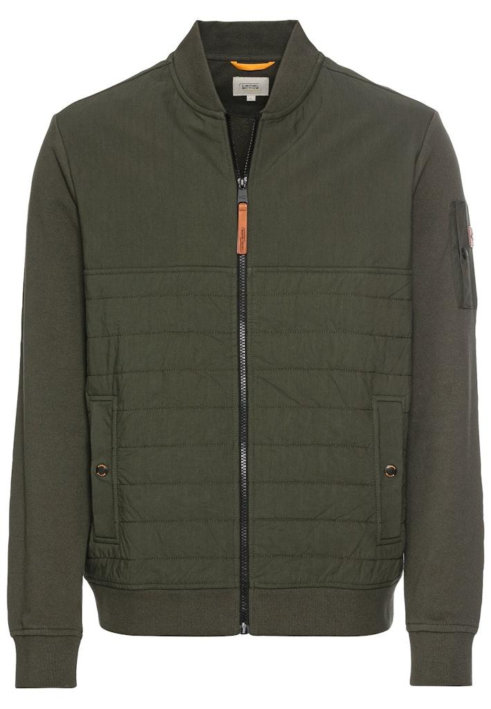 Sweatjacke mit Bomberkragen Grün 3XL
