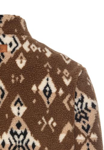 Fleece jacket with stand-up collar