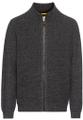 Strickjacke mit Reißverschluss Schwarz 4XL