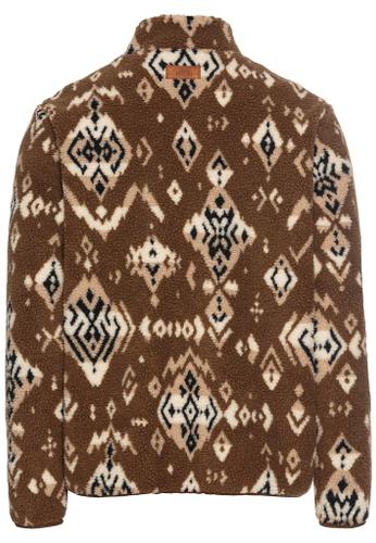 Fleece jacket with stand-up collar