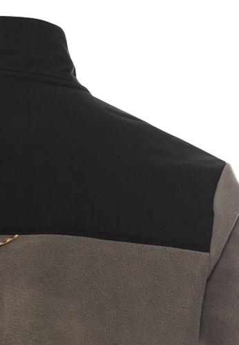 Fleecejacke mit Stehkragen aus recyceltem Material Grau 3XL