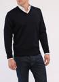 MAERZ Muenchen V-Ausschnitt-Pullover »Merino Superwash« uni