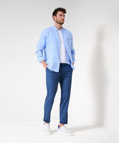Style Fabio 48/32 Flatfronthose, Herrenhose, Französische Taschen, Paspelgesäßtaschen, Zusätzliche Coinpocket, Verdeckter Reißverschluss, Bund mit Zierband, Modern Fit, Normale Leibhöhe, Schlanke Silhouette, Normale Fußweite - Cove