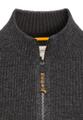 Strickjacke mit Reißverschluss Schwarz 4XL