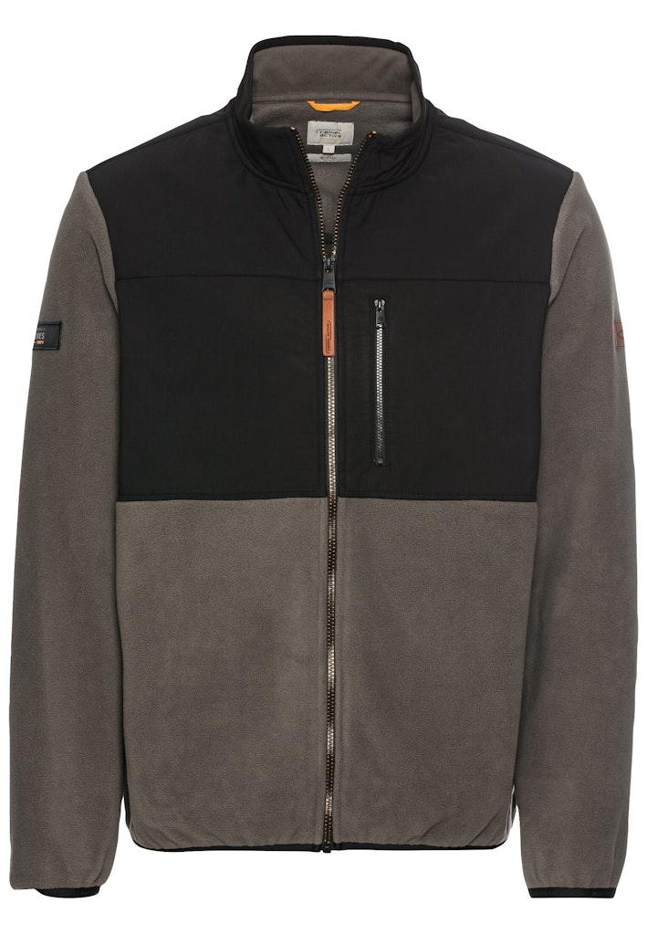 Fleecejacke mit Stehkragen aus recyceltem Material Grau 3XL