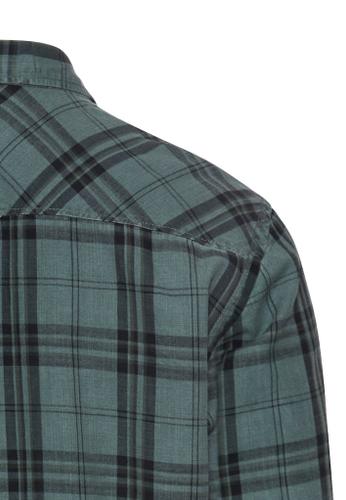 Karohemd aus reiner Baumwolle Grün 6XL