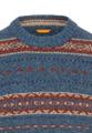 Round neck sweater with contrasting stripes