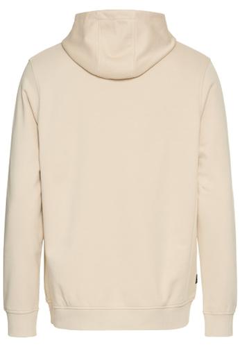 Hoodie aus Baumwollmix Beige M