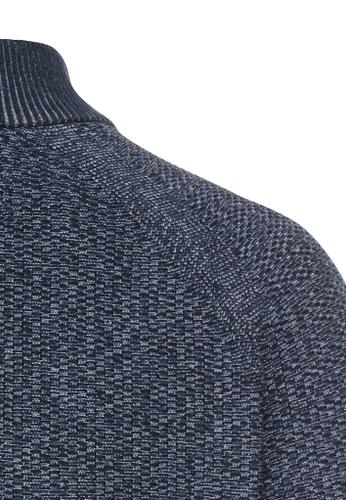 Strickjacke mit Reißverschluss Blau 4XL