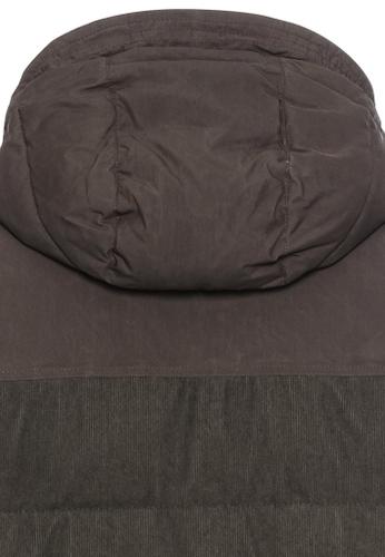 Quilted blouson with detachable hood